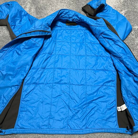 Cabelas Puffer Jacket Mens XL Tall Blue Primaloft Quilted Coat ** - Picture 7 of 9